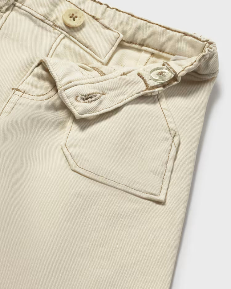 MAYORAL WIDE LEG TWILL PANTS - CHICKPEA