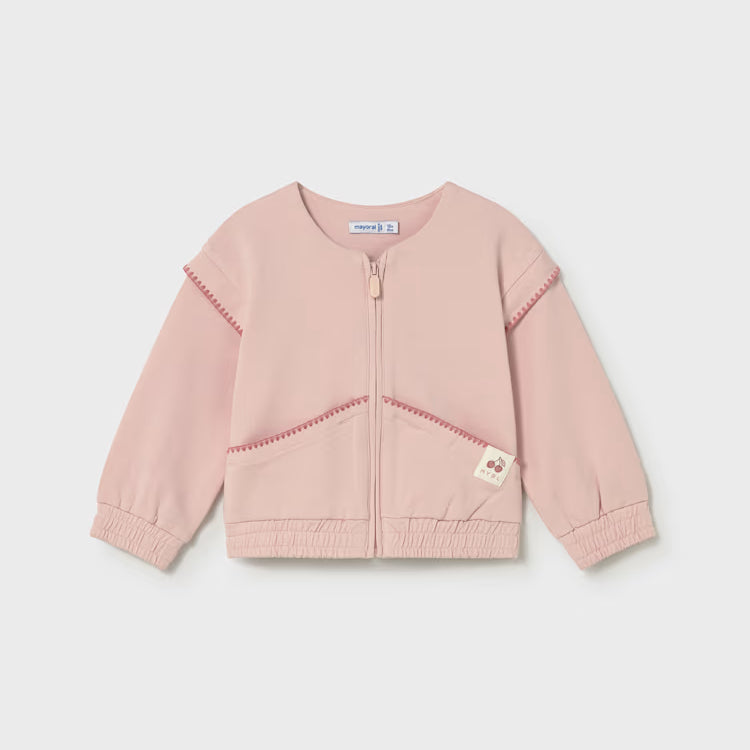 MAYORAL BABY ZIP UP - PEONY