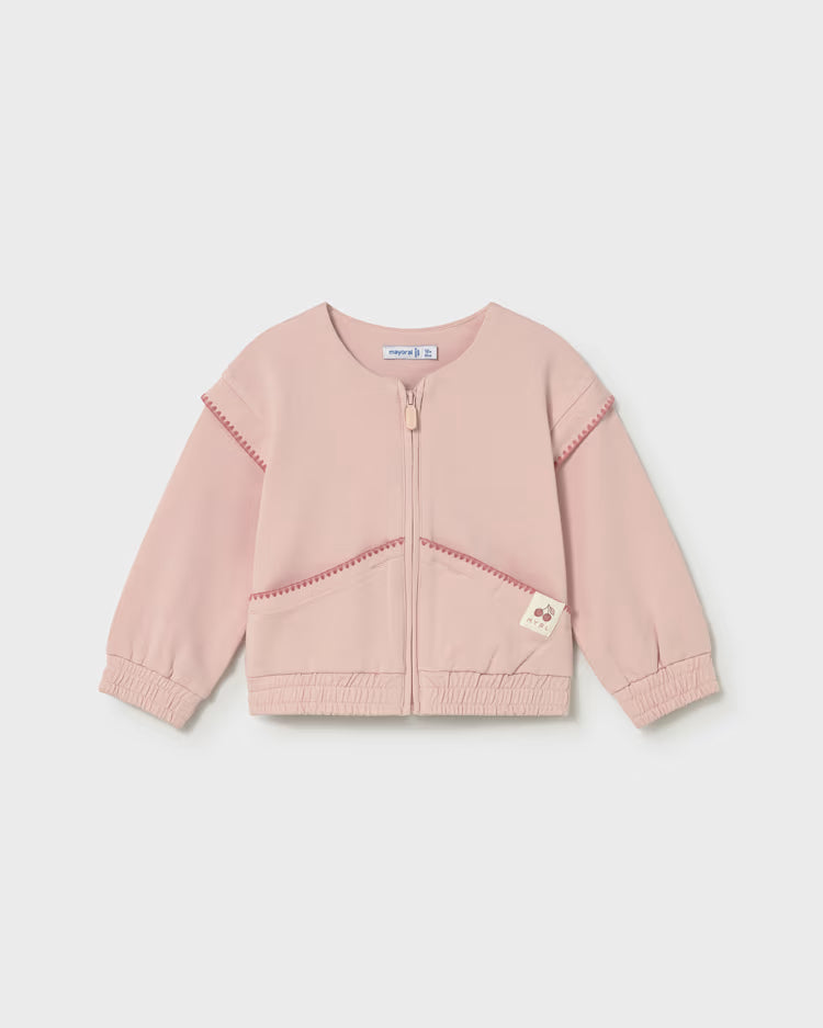 MAYORAL BABY ZIP UP - PEONY