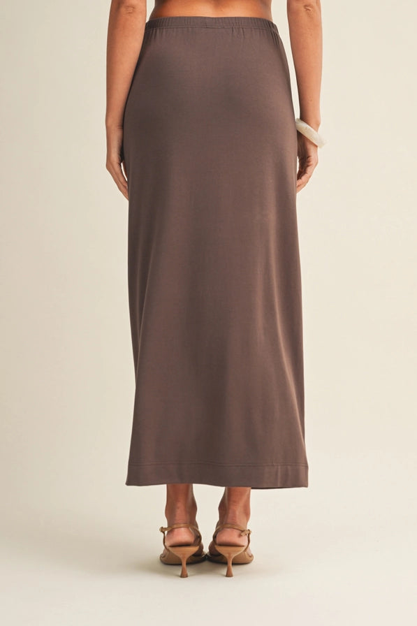 ATRANI 2PC KNIT JERSEY SET - ICED COFFEE