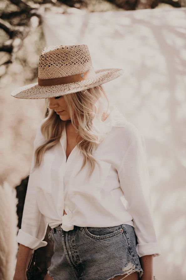 WEST VON CLEO WOODGRASS HAT - NATURAL