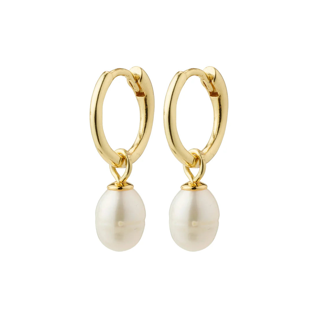 *PRE ORDER* PILGRIM BERTHE PEARL HOOP EARRINGS - GOLD