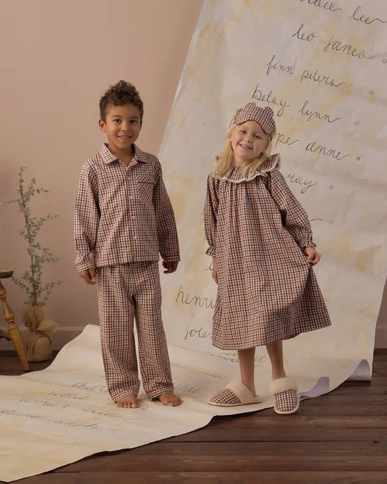 RYLEE + CRU LONG SLEEVE PAJAMAS - HOLIDAY GINGHAM