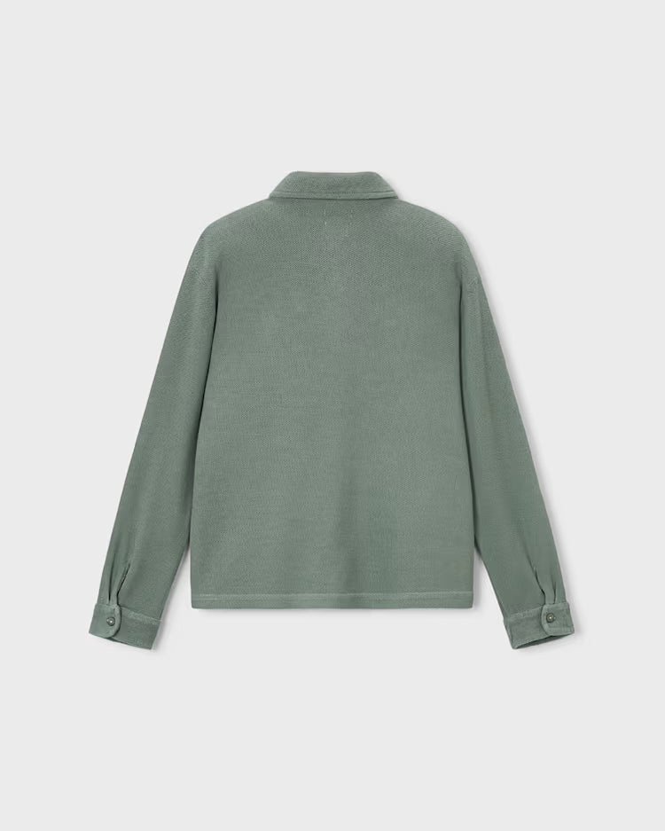 MAYORAL EMBROIDERED LS POLO - MOSS