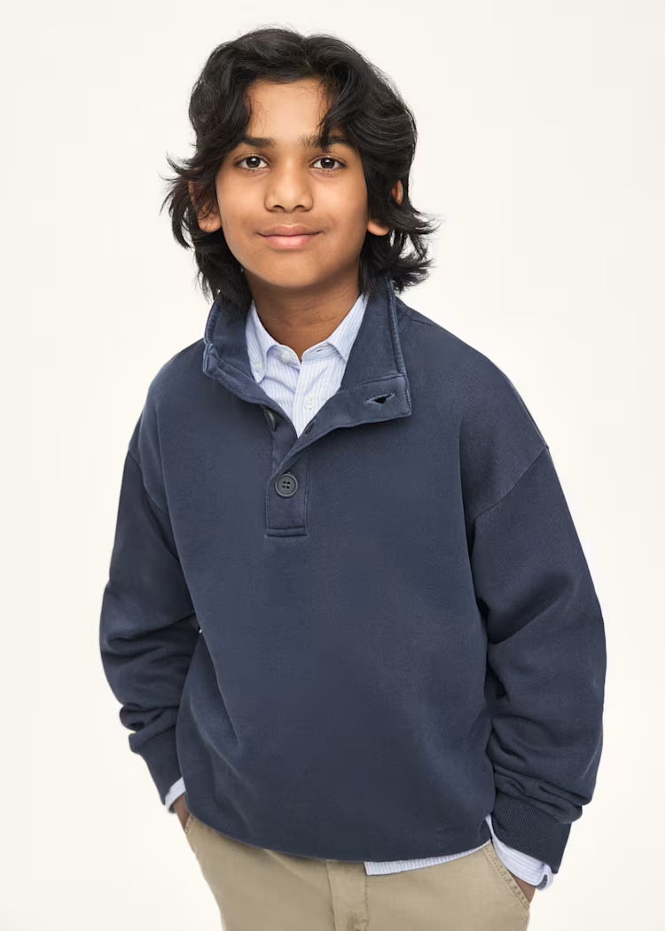 MAYORAL FUNNEL NECK SWEATSHIRT - NAVY