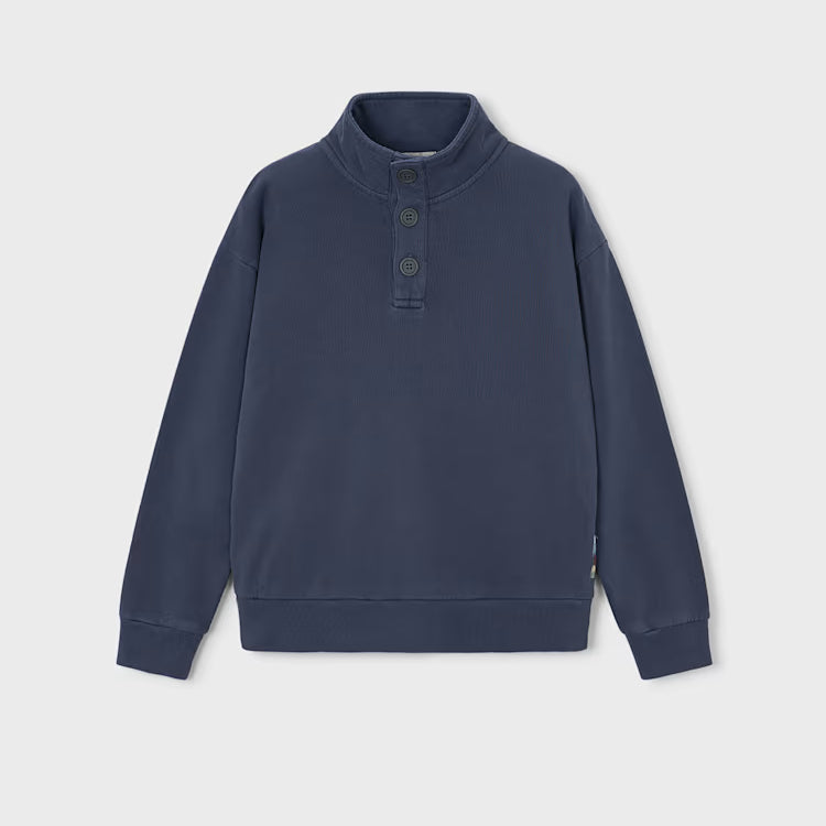 MAYORAL FUNNEL NECK SWEATSHIRT - NAVY