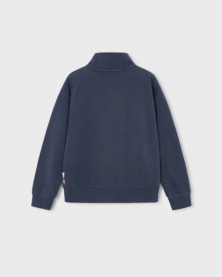 MAYORAL FUNNEL NECK SWEATSHIRT - NAVY