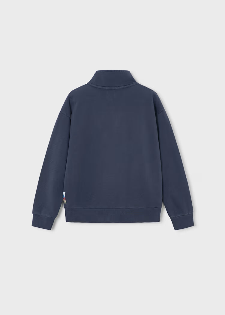 MAYORAL FUNNEL NECK SWEATSHIRT - NAVY