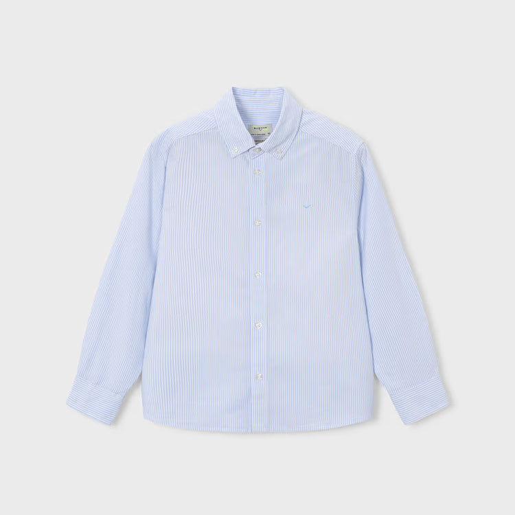 MAYORAL OXFORD STRIPED DRESS SHIRT - SKY BLUE