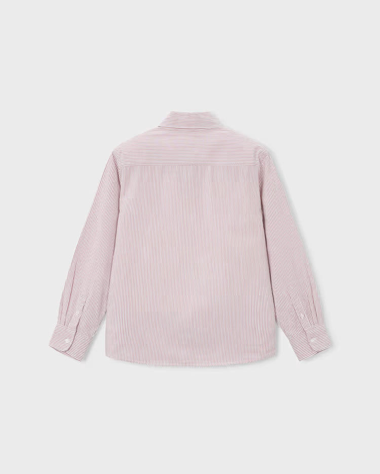 MAYORAL OXFORD STRIPED DRESS SHIRT - TERRACOTTA