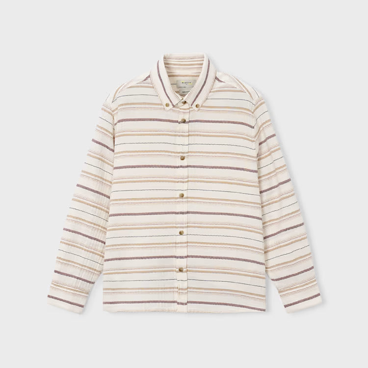 MAYORAL PRINTED LS DRESS SHIRT - NATURAL STRIPE