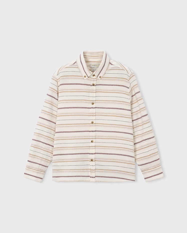 MAYORAL PRINTED LS DRESS SHIRT - NATURAL STRIPE