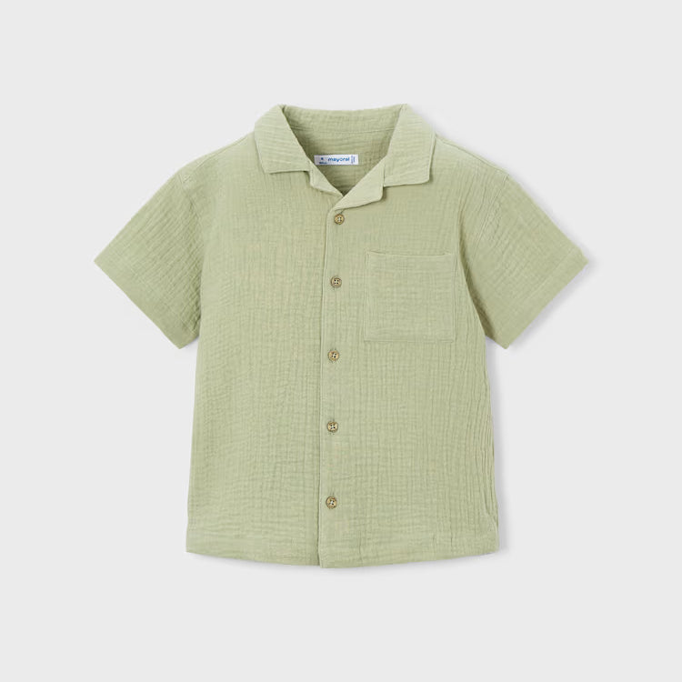 MAYORAL SS BUTTON TOP - BAMBOO