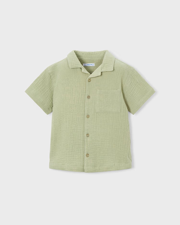 MAYORAL SS BUTTON TOP - BAMBOO