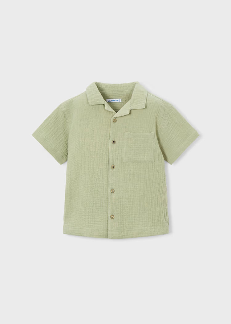 MAYORAL SS BUTTON TOP - BAMBOO