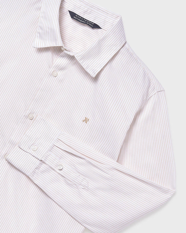 MAYORAL STRIPED DRESS SHIRT - LATTE