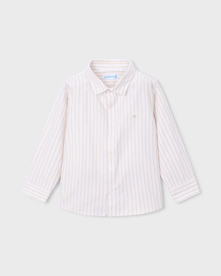 MAYORAL BUTTON UP DRESS SHIRT - COOKIE STRIPE