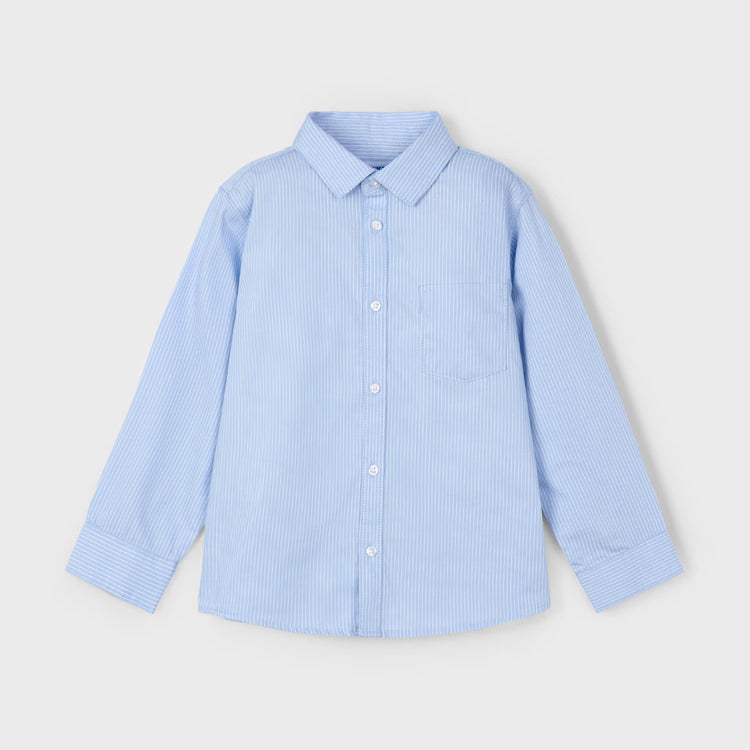 MAYORAL STRIPED DRESS SHIRT - SKY BLUE