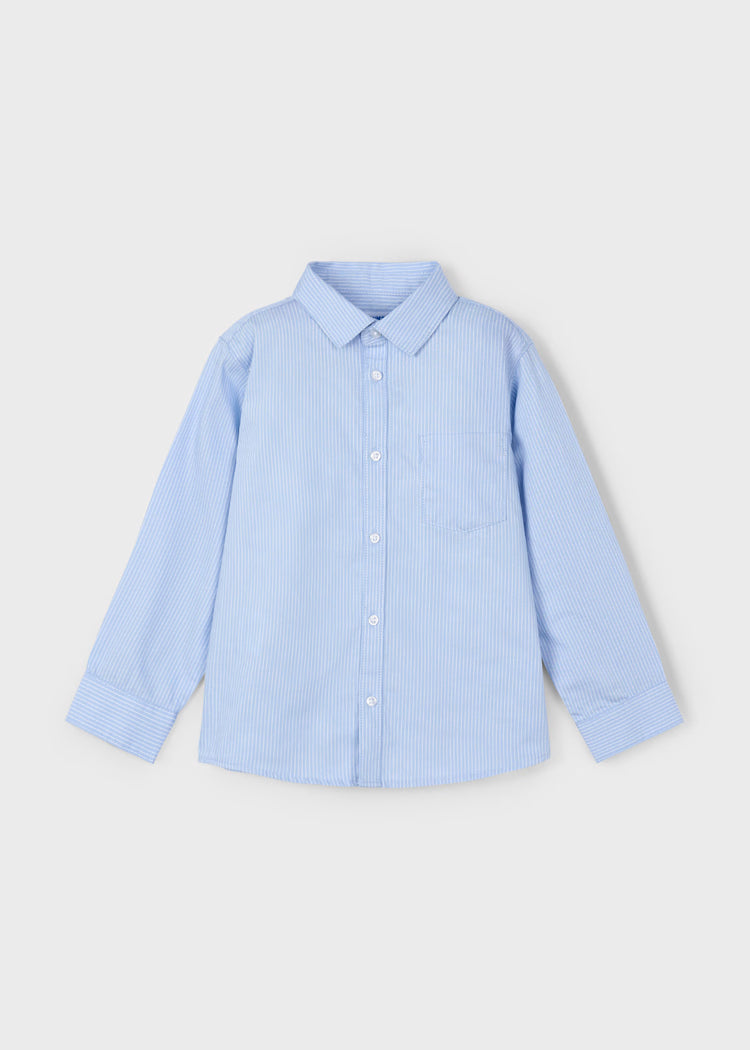 MAYORAL STRIPED DRESS SHIRT - SKY BLUE