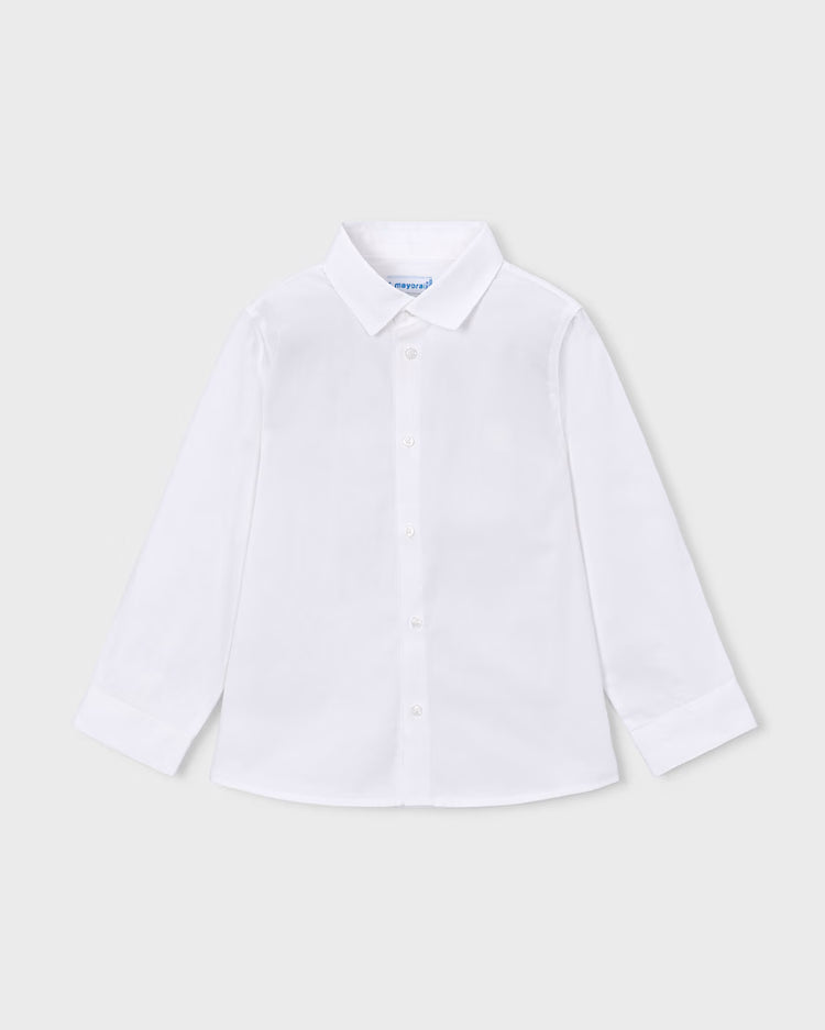 MAYORAL BUTTON UP DRESS SHIRT - WHITE