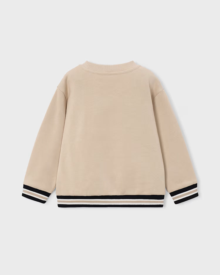 MAYORAL PRINTED PULLOVER  W POCKETS - BEIGE