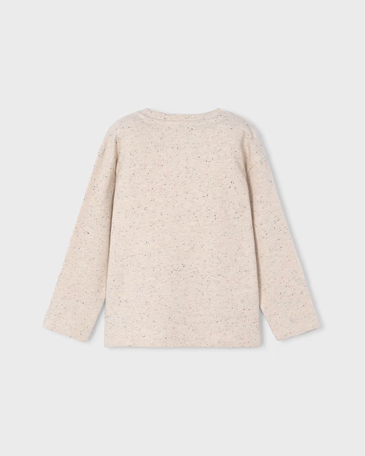 MAYORAL GRAPHIC LONG SLEEVE - OAT HEATHER