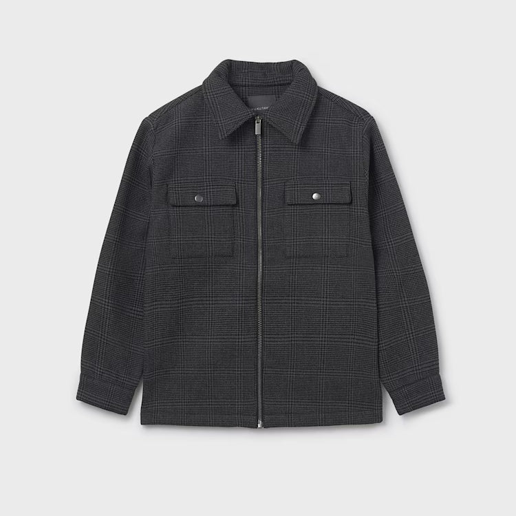 MAYORAL PLAID JACKET - BLACK