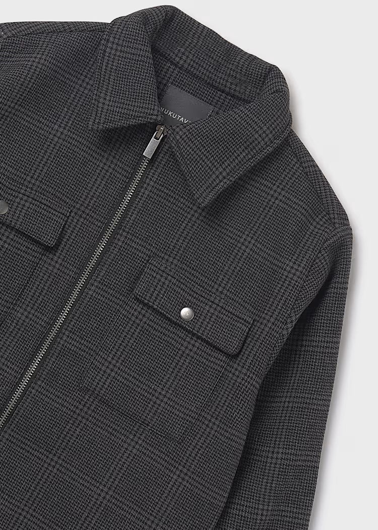 MAYORAL PLAID JACKET - BLACK