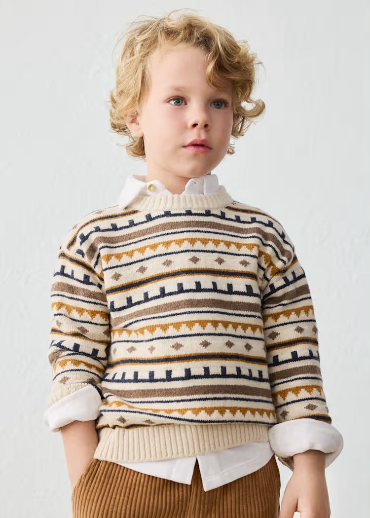 MAYORAL JACQUARD SWEATER - OAT