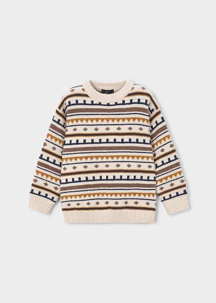 MAYORAL JACQUARD SWEATER - OAT