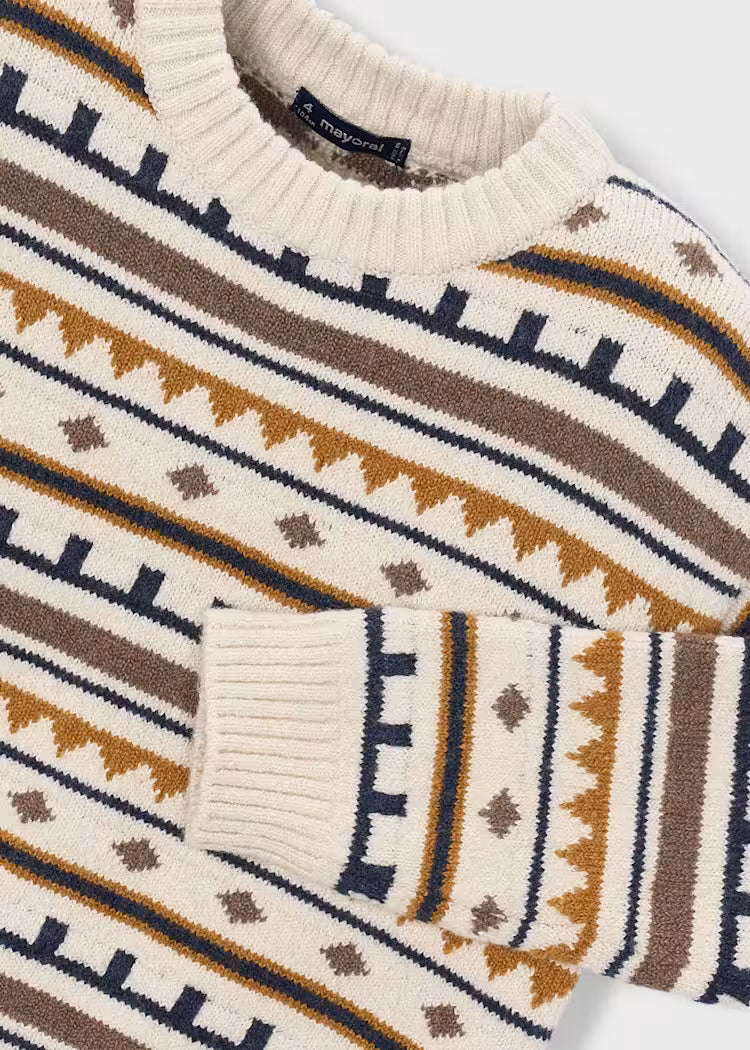 MAYORAL JACQUARD SWEATER - OAT