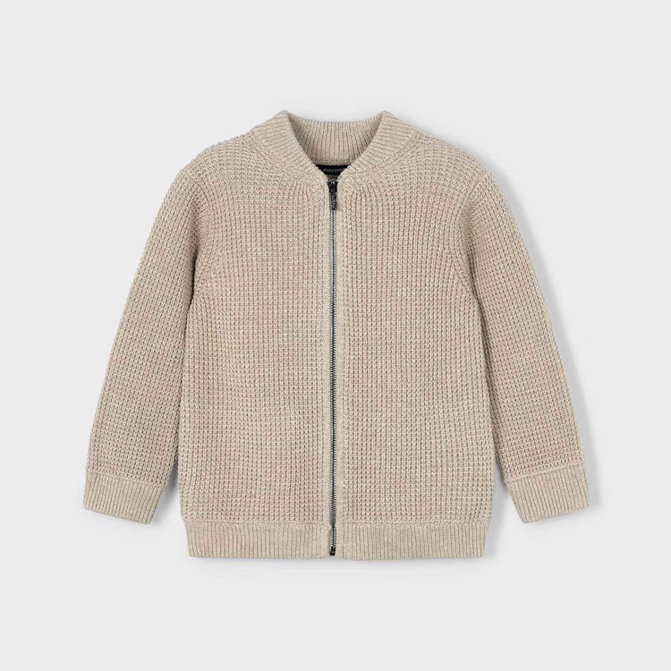 MAYORAL ZIP CARDIGAN - CHAI