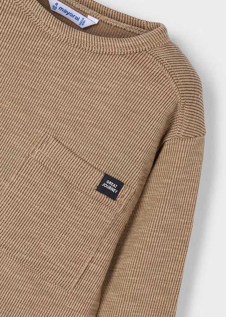 MAYORAL LS SHIRT - CARAMEL