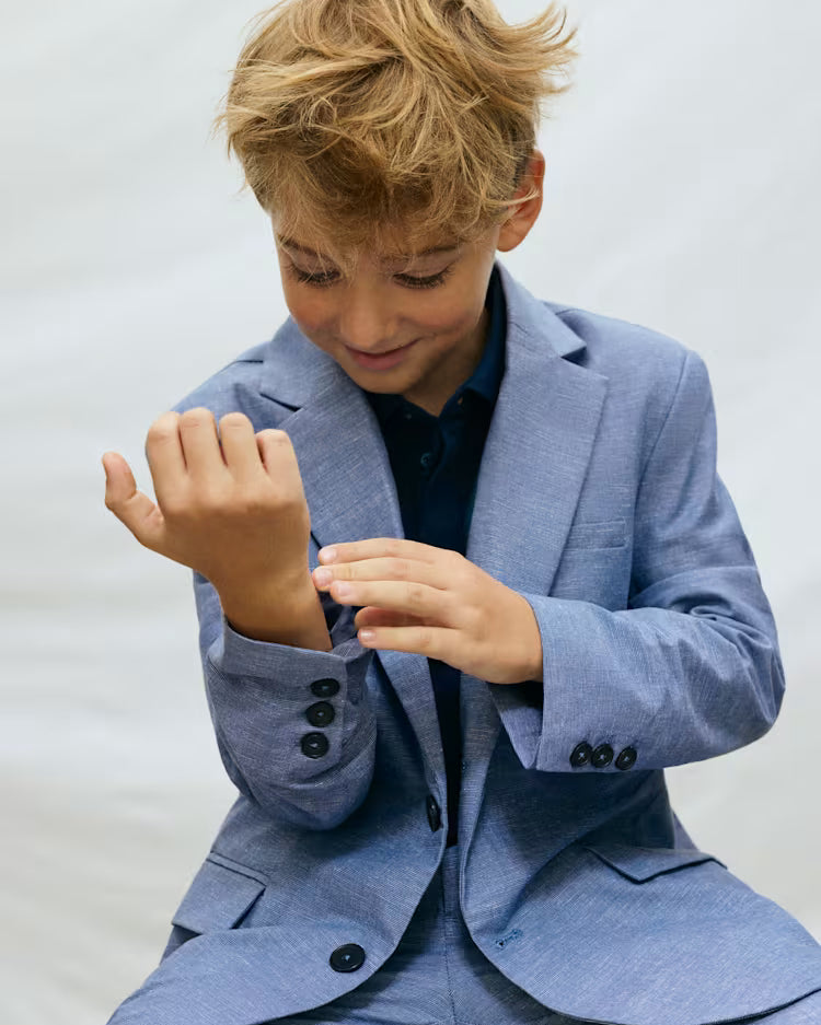MAYORAL LINEN BLAZER - INDIGO