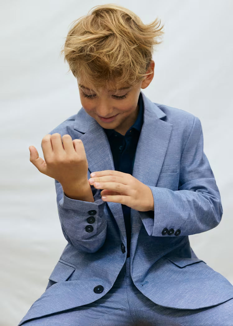 MAYORAL LINEN BLAZER - INDIGO