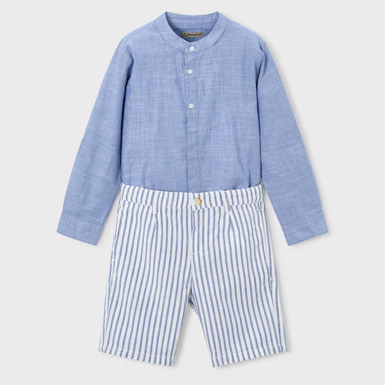 MAYORAL LINEN SUITING SET - INDIGO