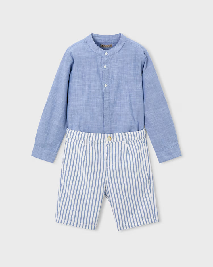 MAYORAL LINEN SUITING SET - INDIGO