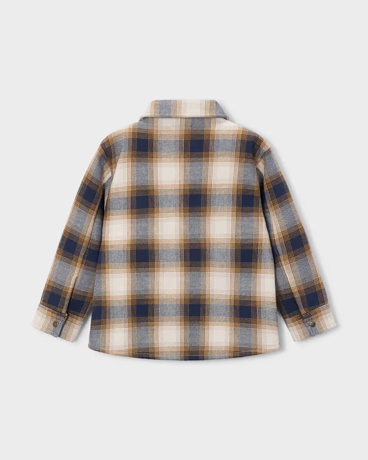 MAYORAL BUTTON UP PLAID JACKET - INK