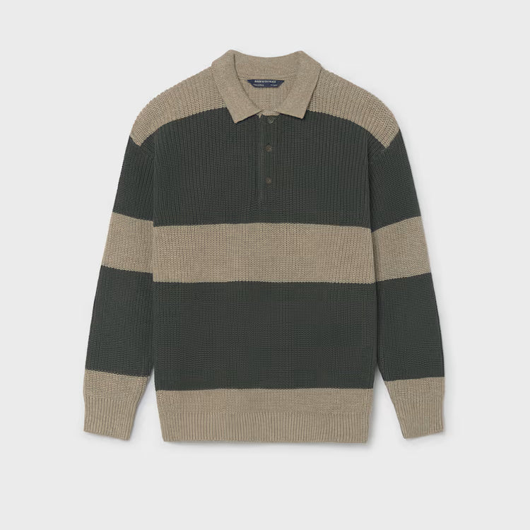 MAYORAL COLLARED KNIT SWEATER - SPANISH FIR