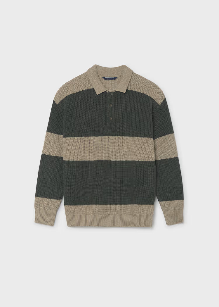 MAYORAL COLLARED KNIT SWEATER - SPANISH FIR