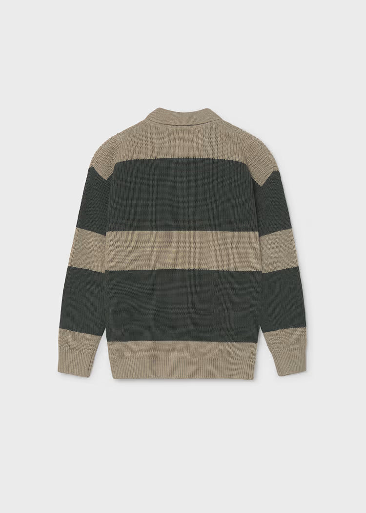 MAYORAL COLLARED KNIT SWEATER - SPANISH FIR
