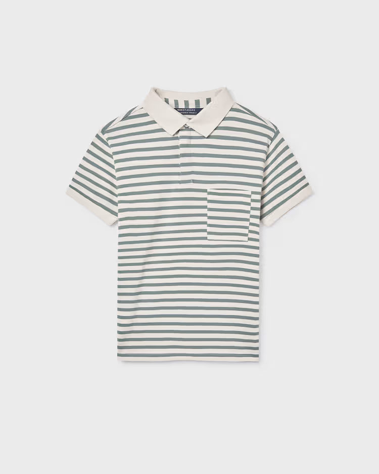 MAYORAL STRIPED POLO SHIRT - BAYLEAF