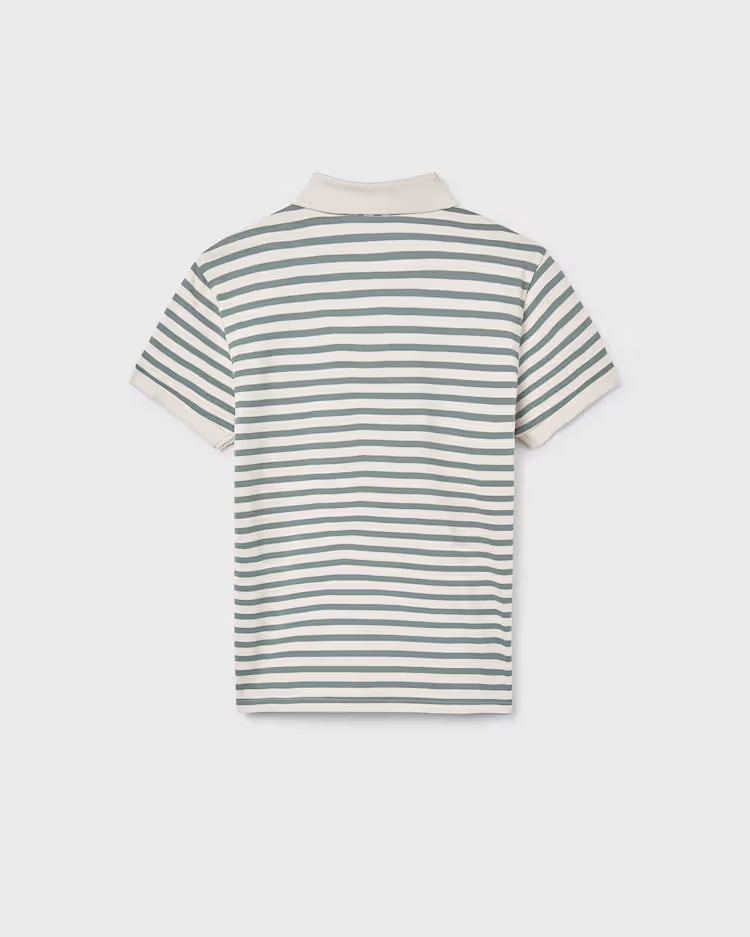 MAYORAL STRIPED POLO SHIRT - BAYLEAF