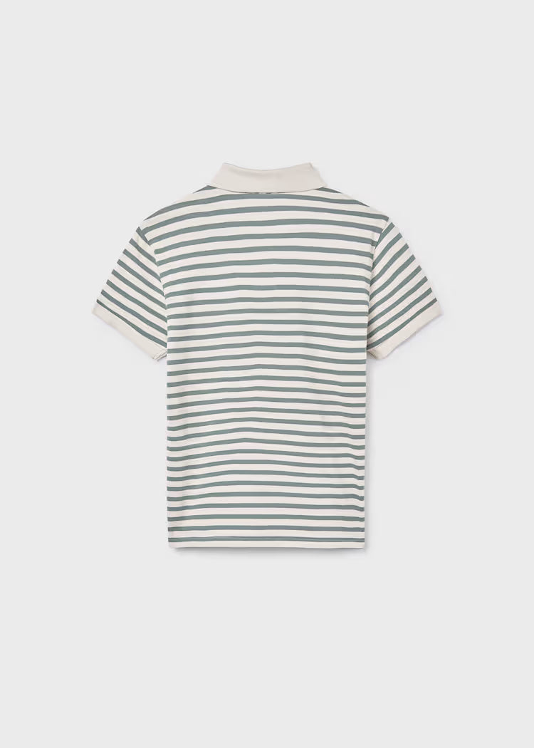 MAYORAL STRIPED POLO SHIRT - BAYLEAF