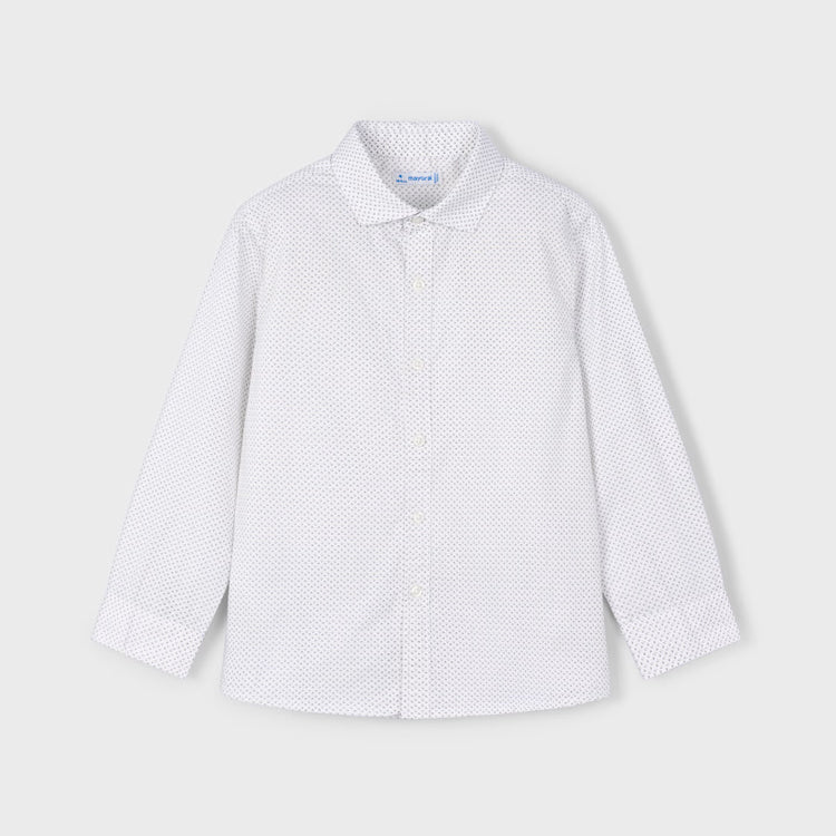 MAYORAL LS BUTTON DOWN SHIRT - WHITE