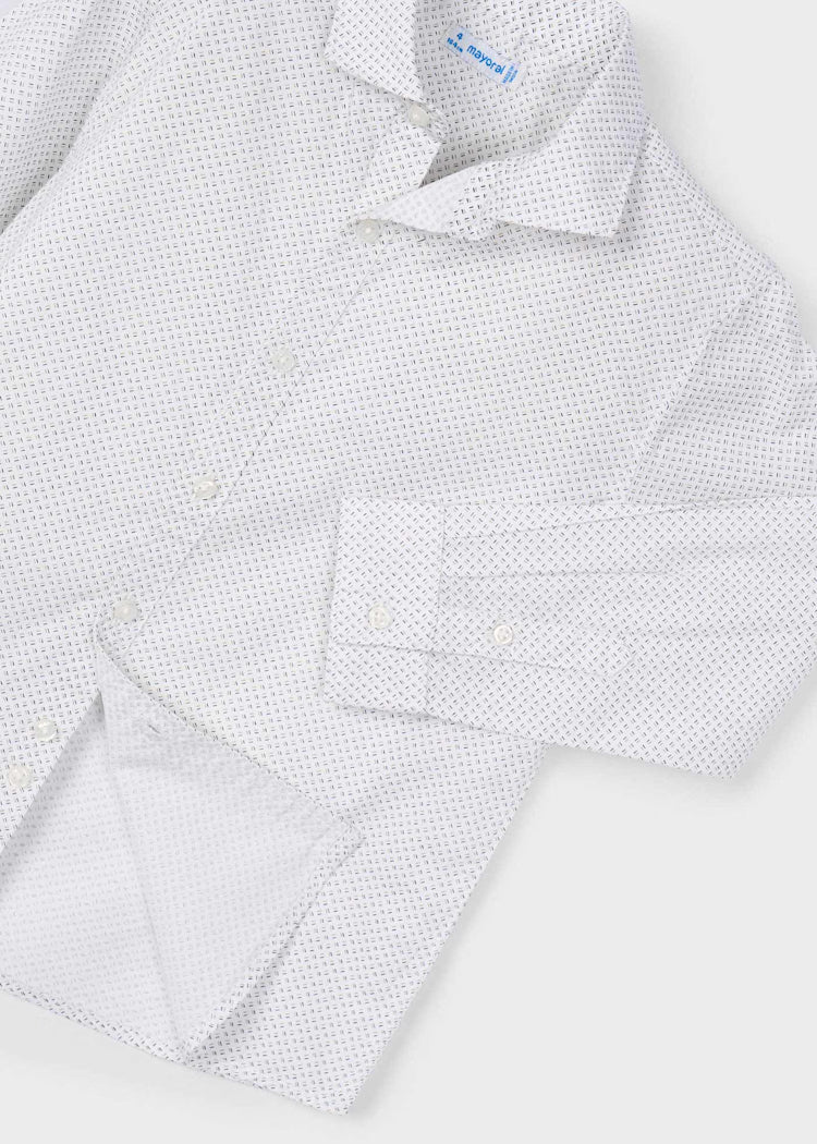 MAYORAL LS BUTTON DOWN SHIRT - WHITE