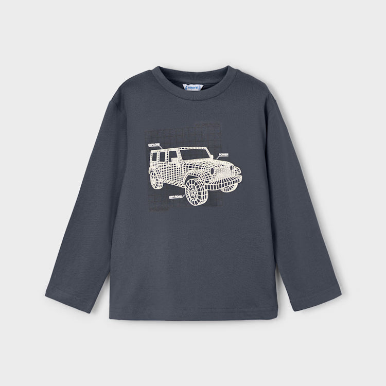 MAYORAL PRINTED SHIRT - BLUE