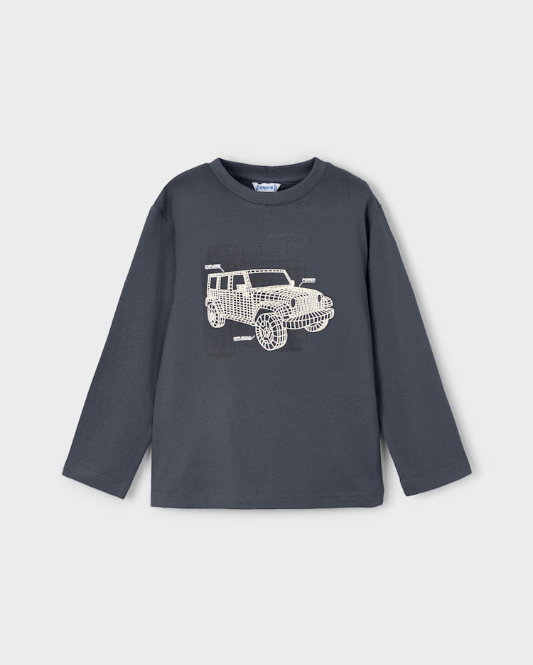 MAYORAL PRINTED SHIRT - BLUE