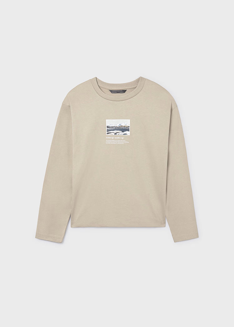 MAYORAL PRINTED LONG SLEEVE - CHALK