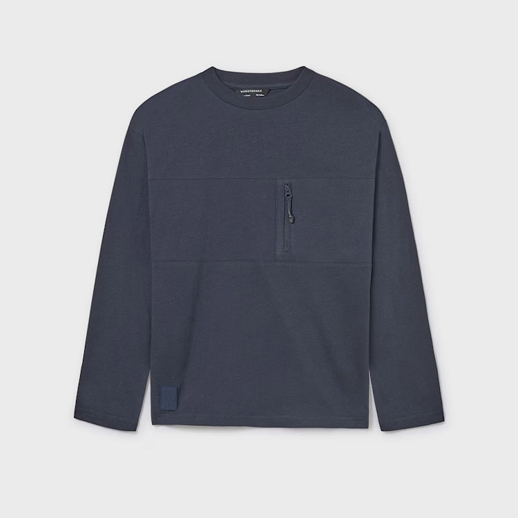 MAYORAL ZIP T SHIRT - NAVY